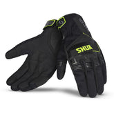 SHUA SEA BREEZE Moto Luvas Preto Amarelas - Imagem dupla de luvas